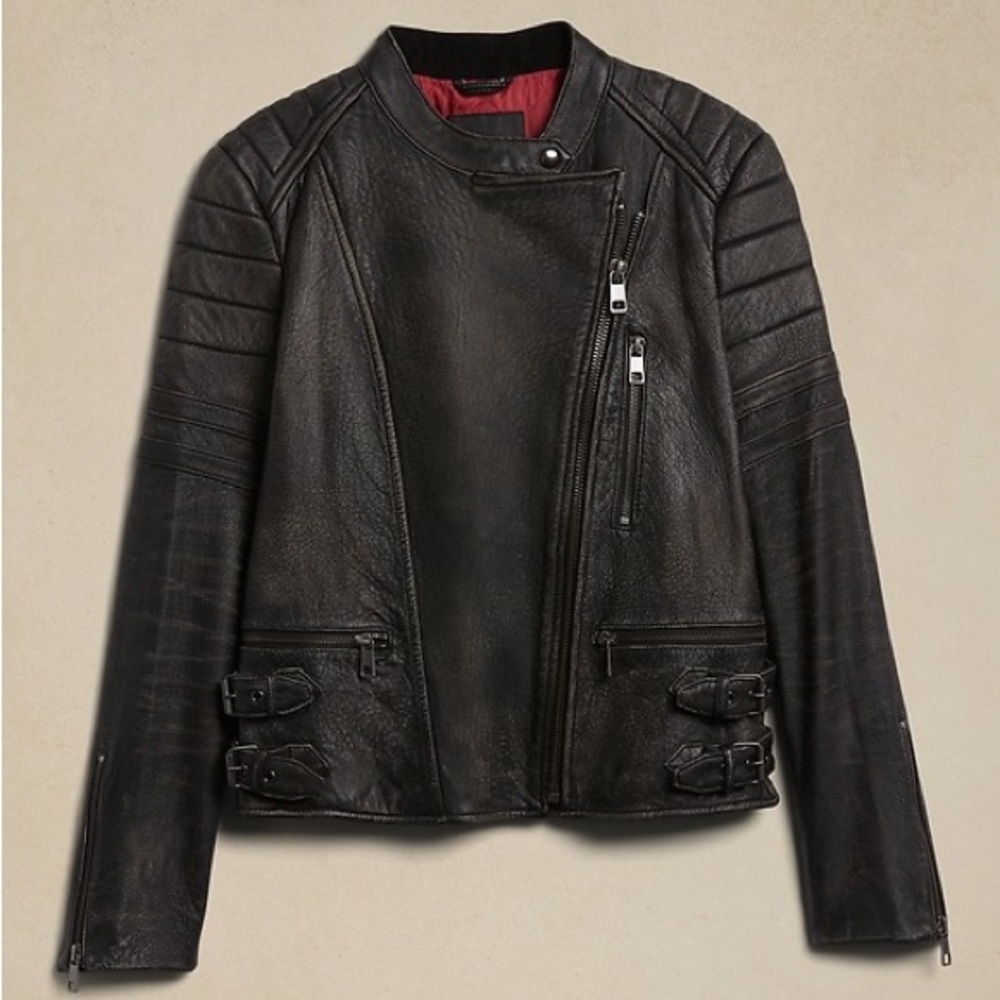 Quilted Leather Moto Jacket
